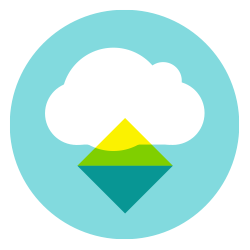 Cloud hosting & support icon
